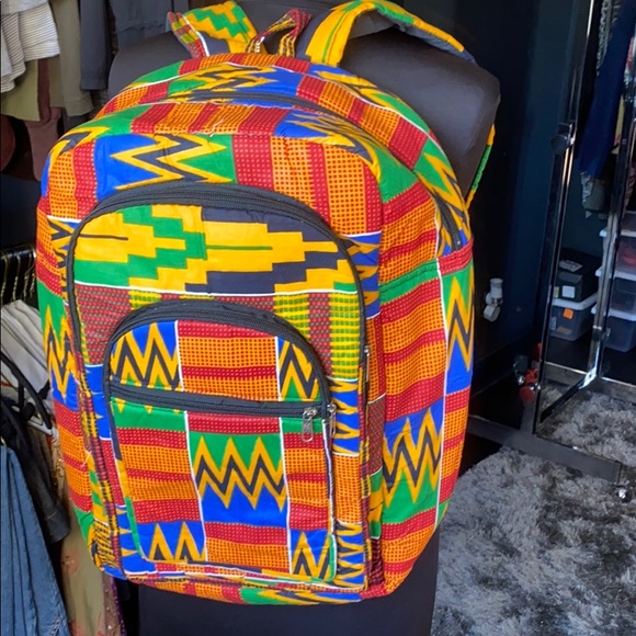 kente cloth backpack